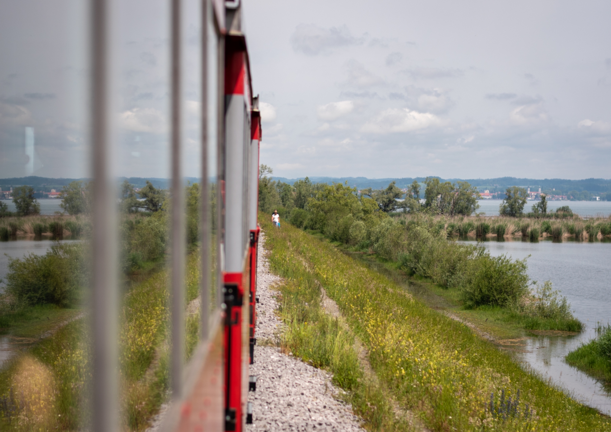 Train ride along Bodensee, Rhine delta